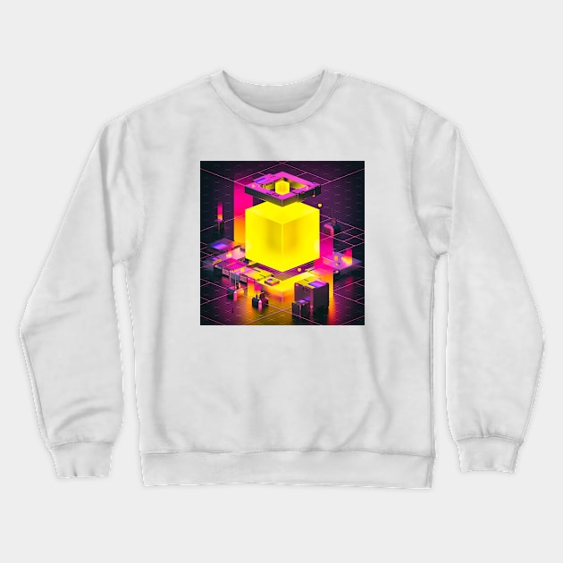 CRE.90.WRLD Crewneck Sweatshirt by Huleeb